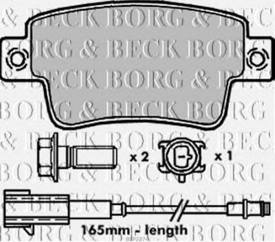 BORG & BECK bbp2274 -  Комплект тормозных колодок, дисковый тормоз